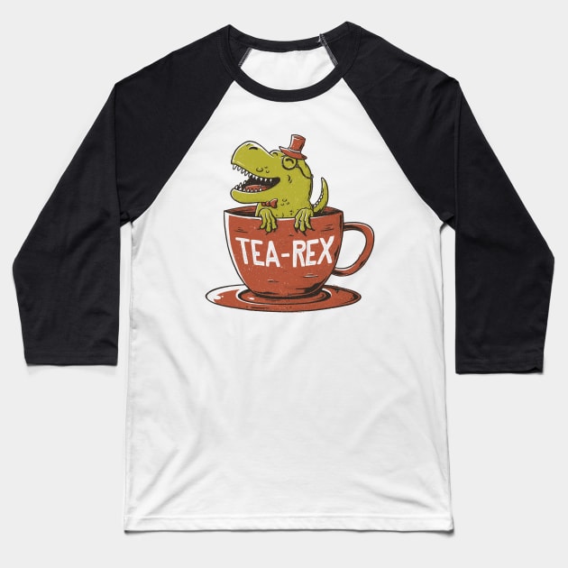 Tea-Rex - Cute Cup Dinosaur Gift Baseball T-Shirt by eduely